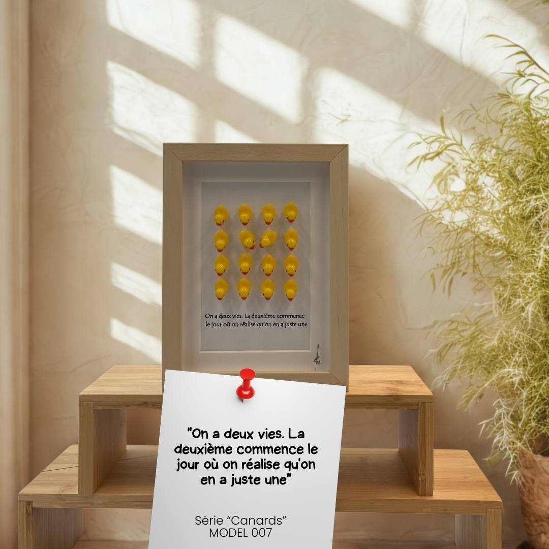 CANARDS MODEL 007 "On a deux vies. La deuxième commence le jour où on réalise qu'on en a juste une"
Model 007 – Image 1