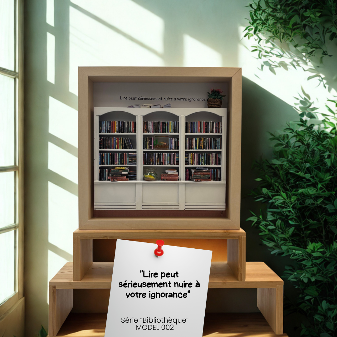 Model 002 "Lire peut sérieusement nuire à votre ignorance" Model 002 – Image 1